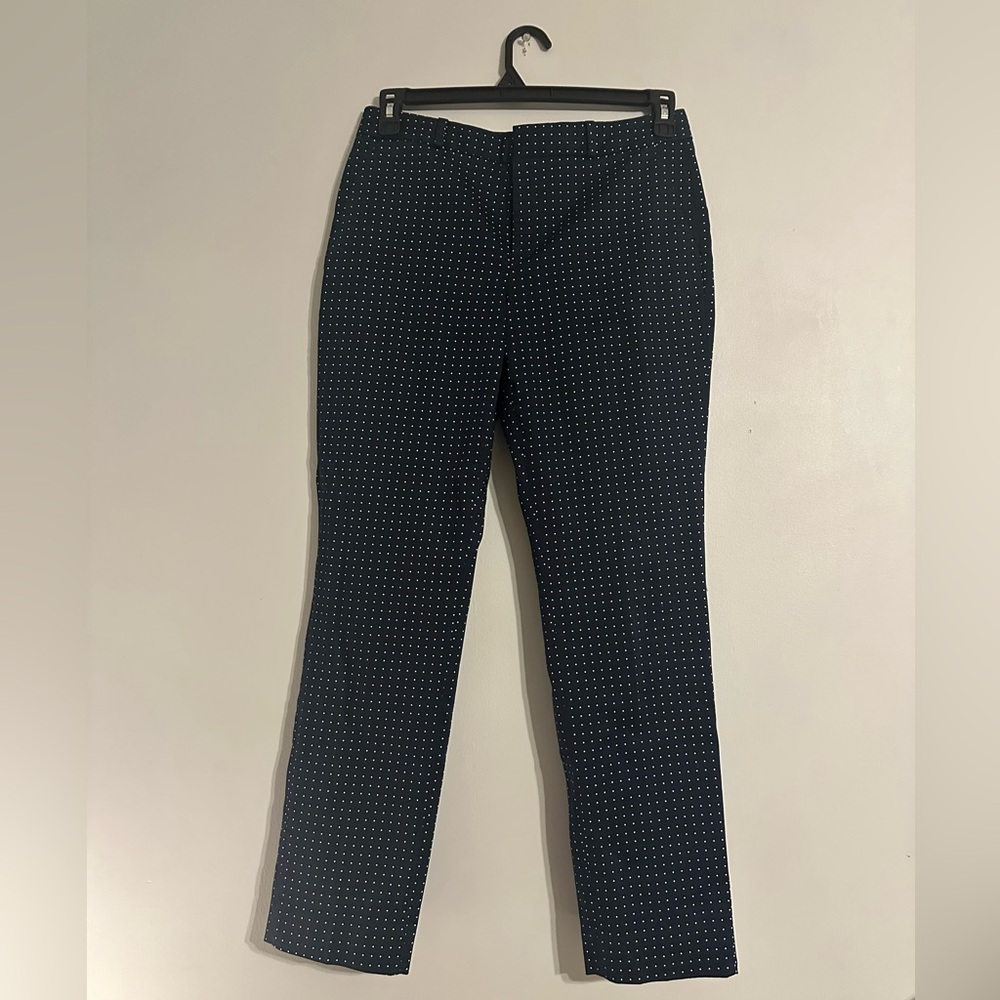 Banana Republic Women’s Navy Blue Polka Dot Patterned Dress Pants Size 4
